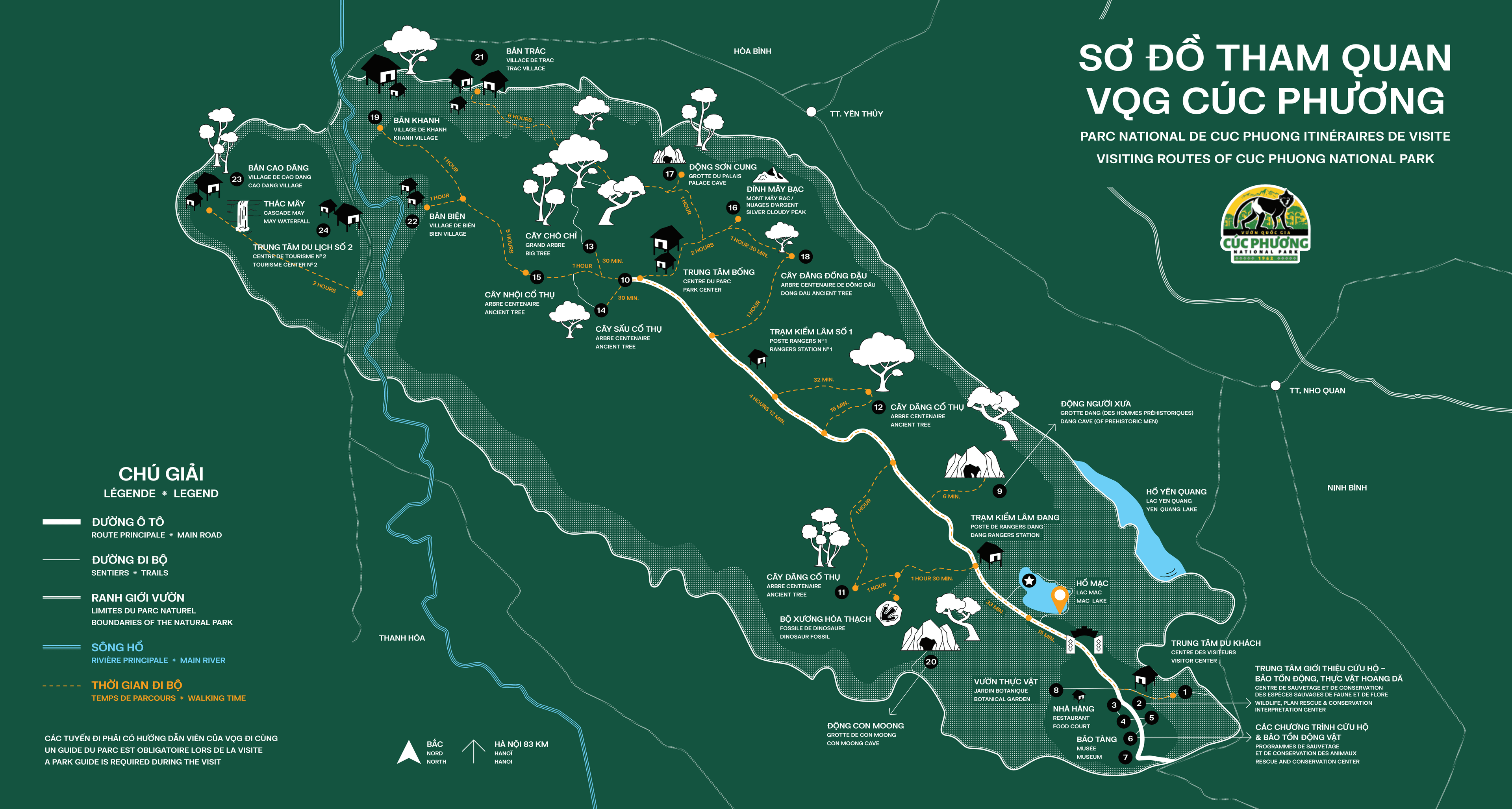 Map of Cuc Phuong National Park